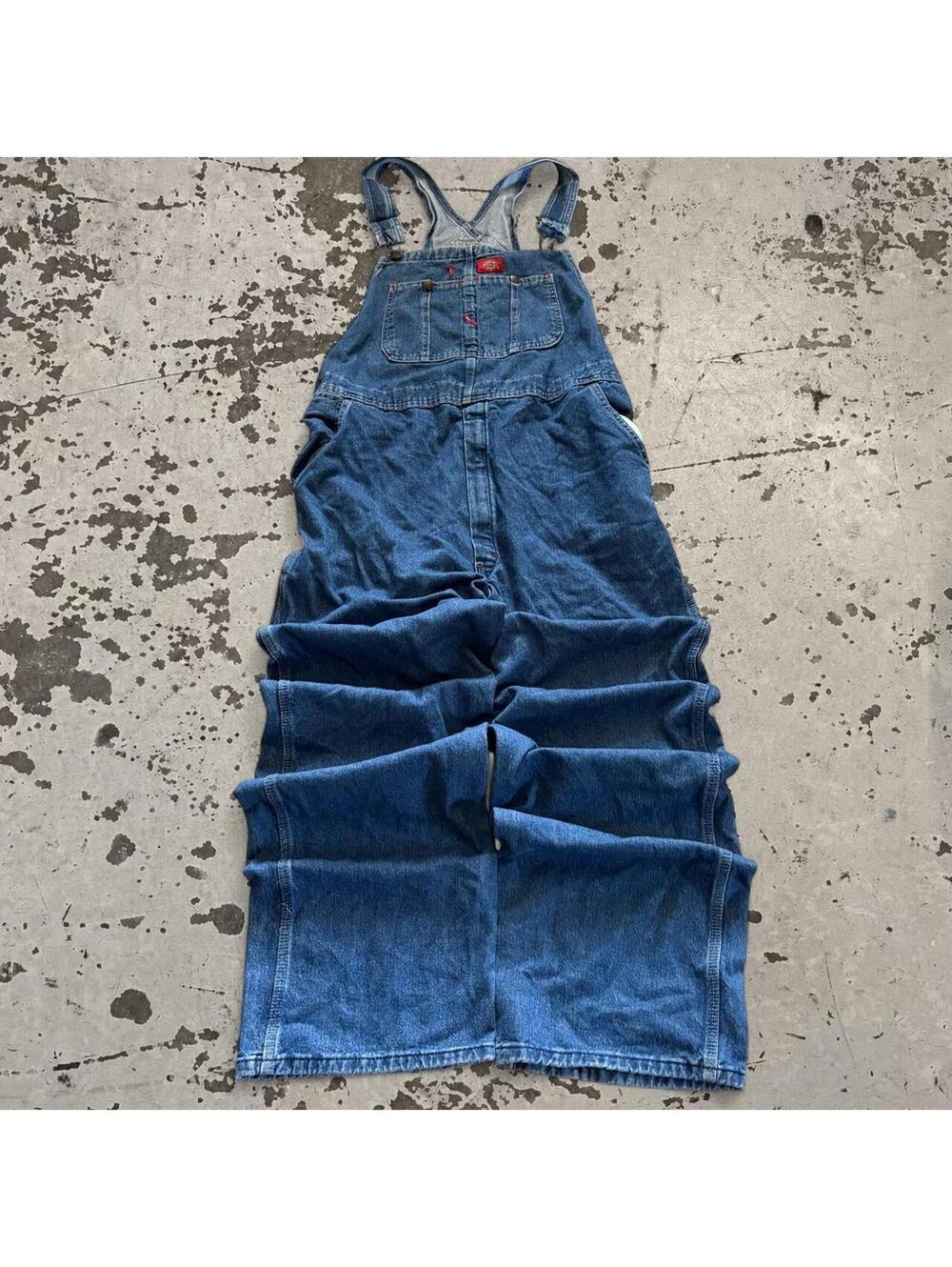 Mens VIntage Dickies Denim Overalls Size XL